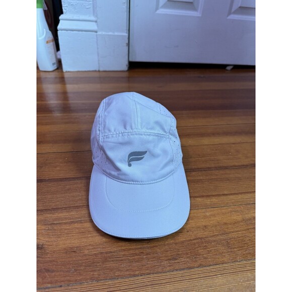 Fabletics Active Hat Strap Back Panel Soft Grey White Lightweight Athletic Cap - Picture 2 of 7